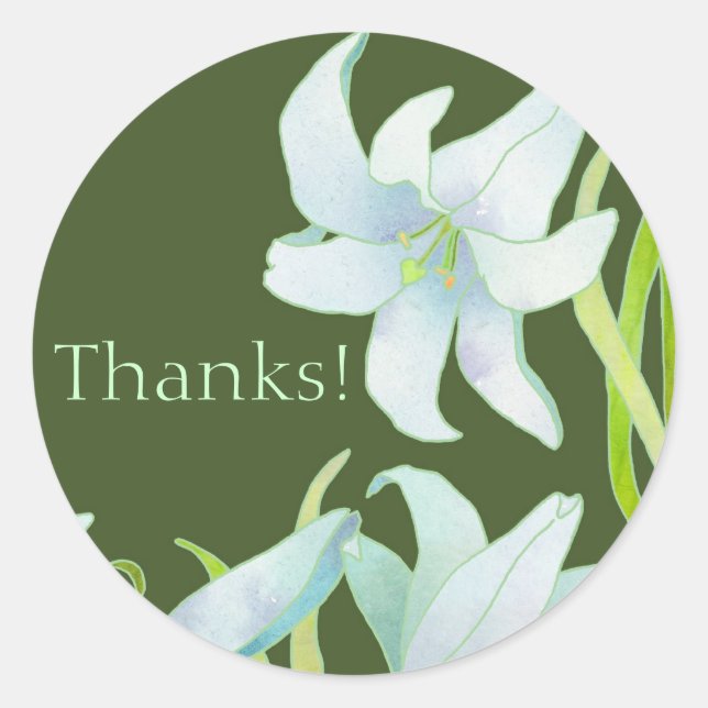 Adesivo Redondo Madonna Lily Obrigado Sticker (Frente)