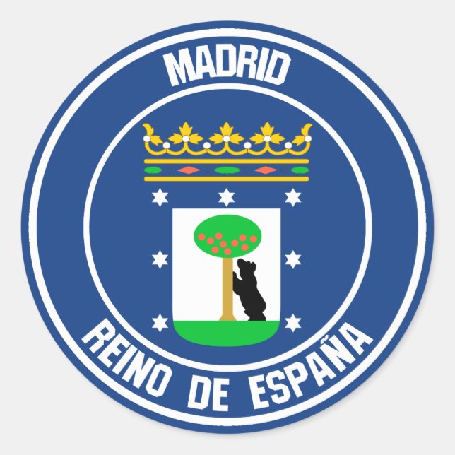 Adesivo Redondo Madrid Round Emblem (Frente)