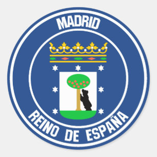 Adesivo Redondo Madrid Round Emblem