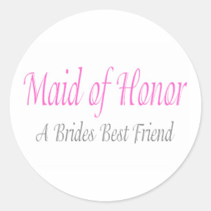 Adesivo Redondo Madrinha de casamento (A Brides Best Friend)