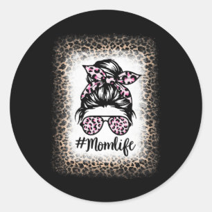 Adesivo Redondo Mãe A Vida Sangrou Mulheres Triste Mães Leopardo