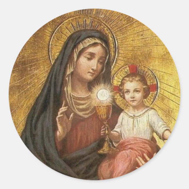 Adesivo Redondo Mãe Abençoada (Frente)