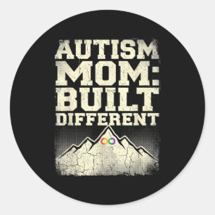 Adesivo Redondo Mãe autismo amor apoio conscientização do autismo 