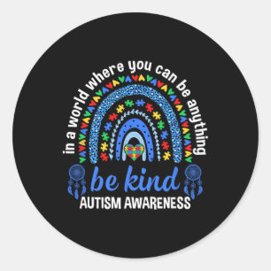 Adesivo Redondo Mãe Autismo Fofo Mulheres Homens Conscientização d