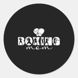 Adesivo Redondo Mãe Boxeando Mãe Orgulhosa Boxeando Mamãe