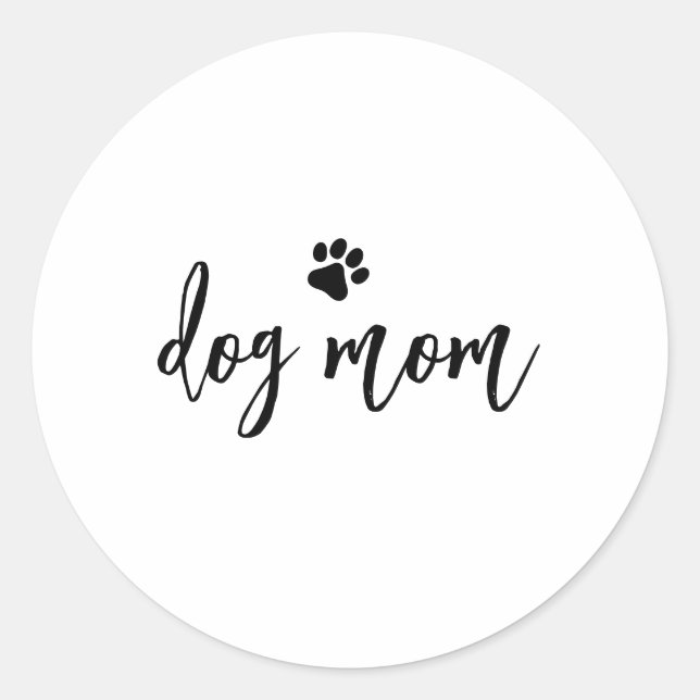 Adesivo Redondo Mãe cachorra (Frente)