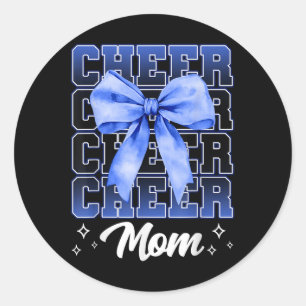 Adesivo Redondo Mãe Cheerleader Mãe Mãe Saúde Mãe Maior Fã M