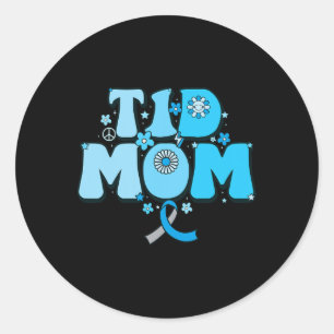 Adesivo Redondo Mãe com T1d Sobrevivente ao Diabetes Mãe T1d Diabe