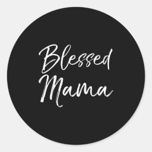 Adesivo Redondo Mãe Cristã Fofa Presente do Dia das Mães dos Filho