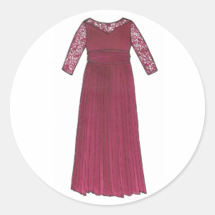 Adesivo Redondo Mãe da Noiva Festa Bridal de Casamento de Vestido