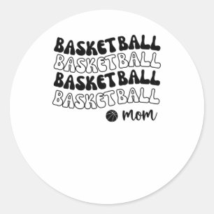 Adesivo Redondo Mãe de Basquete