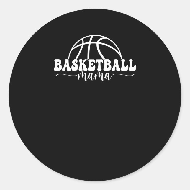 Adesivo Redondo Mãe de basquete de Mama de Basquete (2) (Frente)