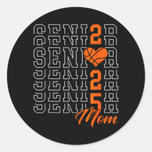 Adesivo Redondo Mãe de Basquete Senior Formatura Cl De 2025 Senior