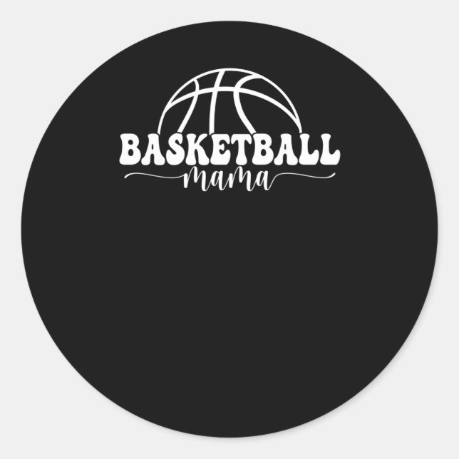 Adesivo Redondo Mãe de basquetebol (Frente)