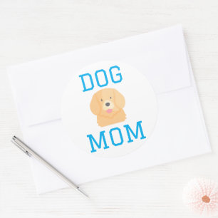 Adesivo Redondo Mãe de Cachorro Pai de Cachorro Amantes de Cachorr