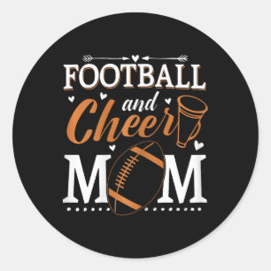 Adesivo Redondo Mãe de Cheerleading Engraçada e Mãe de Torcida
