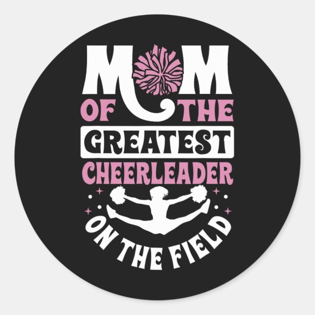 Adesivo Redondo Mãe de Cheerleading Mãe da Maior  (Frente)