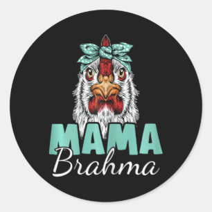 Adesivo Redondo Mãe de Frango Brahma Vintage Mãe de Frango Seda