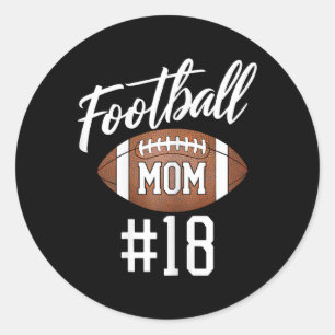 Adesivo Redondo Mãe de Futebol #18 Mulher-Mãe Engraçada Tocando Me