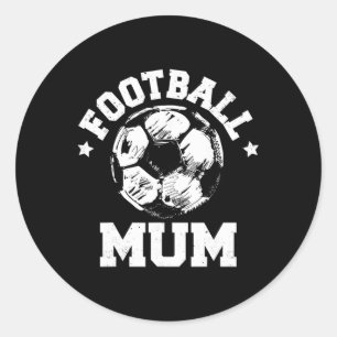 Adesivo Redondo Mãe de Futebol Esboço Futebol Ll Mãe Orgulhosa do 