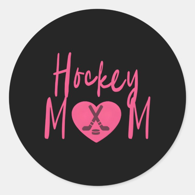Adesivo Redondo Mãe de Hockey (Frente)