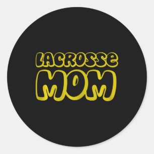 Adesivo Redondo Mãe de Lax Feminino Dia das Mães Mãe de Lacrosse