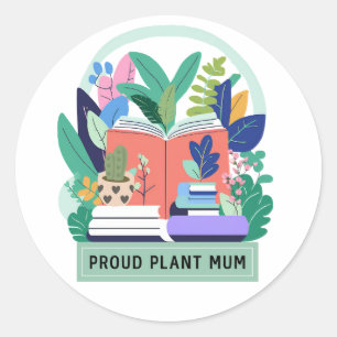 Adesivo Redondo Mãe de plantas orgulhosas