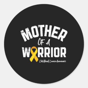 Adesivo Redondo Mãe De Um Cancer De Infância Guerreira