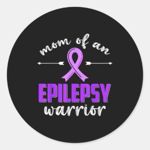 Adesivo Redondo Mãe de um guerreiro da epilepsia conscientização s