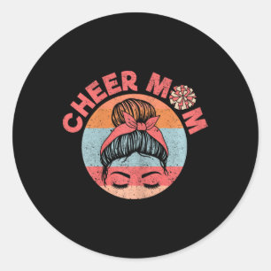 Adesivo Redondo Mãe Dia das Mães Cheerleading Mãe Cheerleading