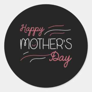 Adesivo Redondo Mãe - Dia de as mães Feliz