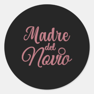 Adesivo Redondo Mãe Do Noivo Mother Of The Groom Espanhol Matchi