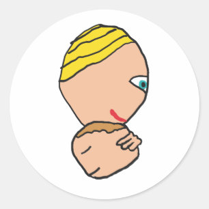 Adesivo Redondo Mãe e Filho