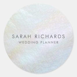 Adesivo Redondo Mãe Elegante Simples do Negócio Pérola