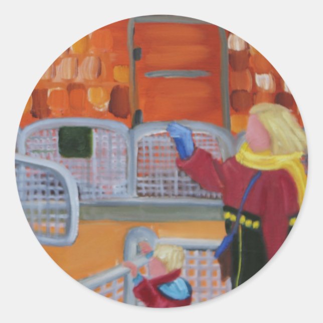 ADESIVO REDONDO MÃE/FILHO ZOOLÓGICO (Frente)