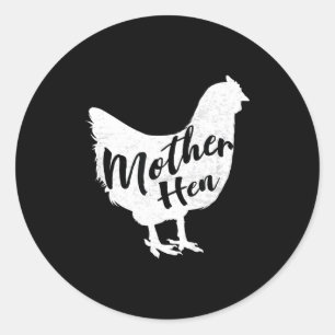 Adesivo Redondo Mãe galinha feliz dia das mães frango fofo present