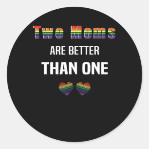 Adesivo Redondo Mãe LGBT Mãe LBGBTQ Lésbica Gay Casamento Gay