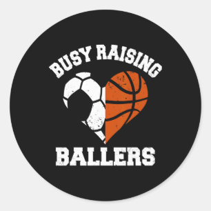 Adesivo Redondo Mãe Orgulhosa Criando Byllers Futebol Bysketbyll C