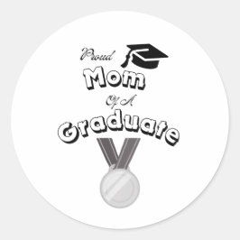 Adesivo Redondo Mãe Orgulhosa de Um Formando