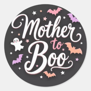 Adesivo Redondo Mãe para Boo Halloween