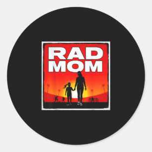 Adesivo Redondo Mãe radical mãe e filha mãe futebolista garota do