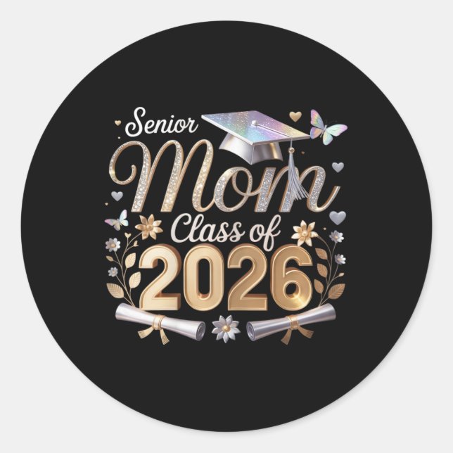 Adesivo Redondo Mãe Senior Cl De 2026  (Frente)