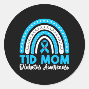 Adesivo Redondo Mãe T1d Conscientização sobre Diabetes