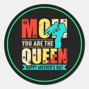 Adesivo Redondo Mãe Você É A Rainha-67761