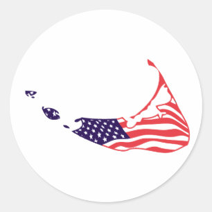 Adesivo Redondo MÃES de Nantucket - projeto do mapa