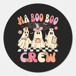 Adesivo Redondo Mães Engraçadas de Boo Crew em Istambul no Hallowe