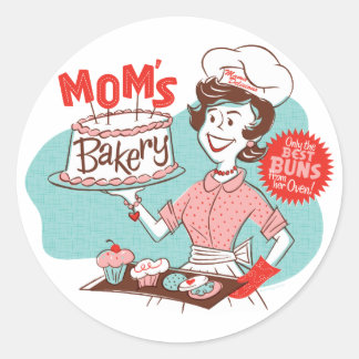 Adesivo Redondo Mães Retro-Stickers — Redondos