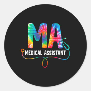 Adesivo Redondo Mães Tie Dye Enfermeira médica Istambul Mães do es
