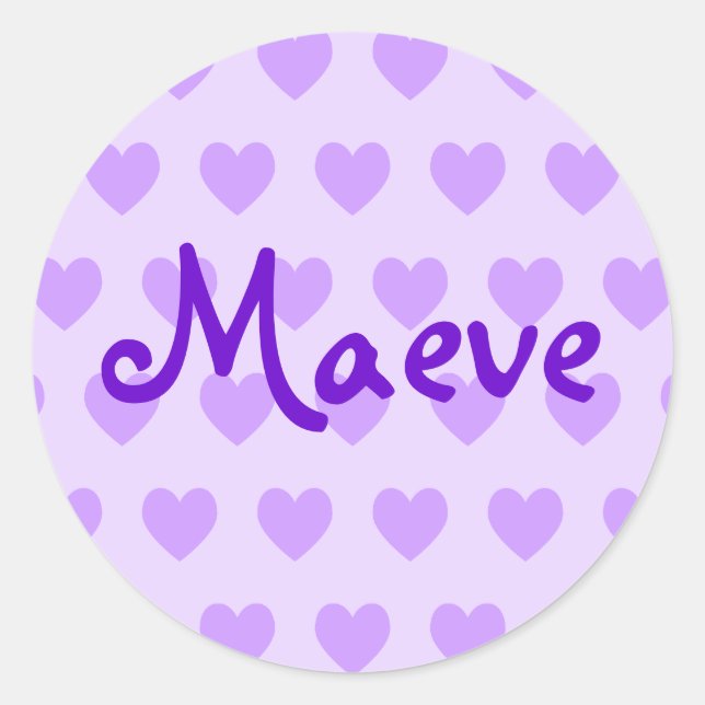 Adesivo Redondo Maeve em Purple Heart (Frente)