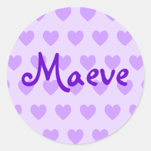 Adesivo Redondo Maeve no Coração Roxo
